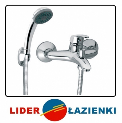 FERRO BASIC bateria wannowa ścienna z zestawem natryskowym BBC11