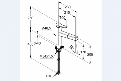 KLUDI ZENTA JEDNOUCHWYTOWA BATERIA KUCHENNA DN 10