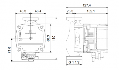 GRUNDFOS POMPA C.O. ALPHA 1L 25-60 180 - 99160584