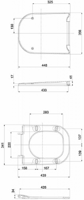 KOŁO DESKA SEDESOWA TRAFFIC Z TWORZYWA DUROPLAST, WOLNOOPADAJĄCA