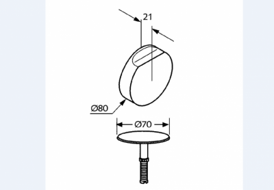 KLUDI ROTEXA ZESTAW ODPŁYWOWO-PRZELEWOWY