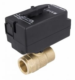 AFRISO 2-drogowy zawór kulowy z siłownikiem BEV, DN20, Rp3/4