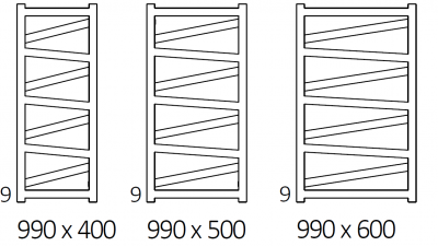 VIPERA grzejnik łazienkowy 500x990 CZARNY MAT