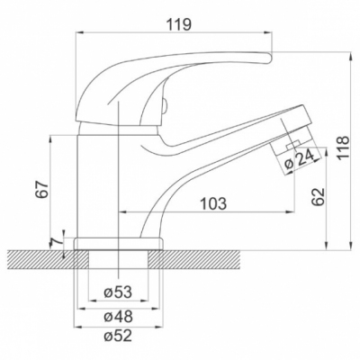 FERRO Bateria umywalkowa stojąca VASTO