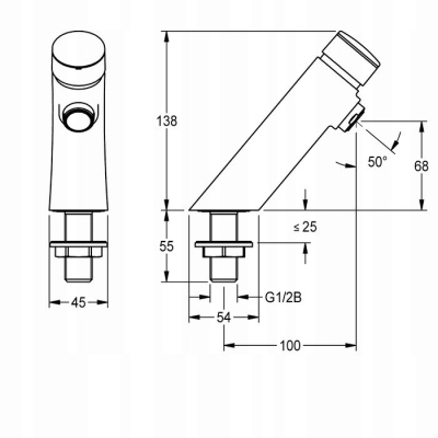 FRANKE Bateria słupkowa samozamykająca F3SV1001
