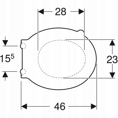 Geberit Selnova Comfort Deska sedesowa dla niepełnosprawnych 502.791.00.1