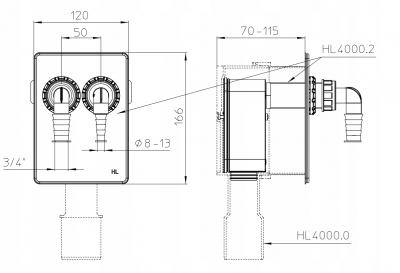 HL4000.2 Komplet przyłączeniowy do dwóch AGD