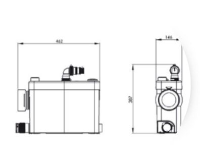 SFA Sanipack Plus Pompa WC do fekalii z rozdrabniaczem