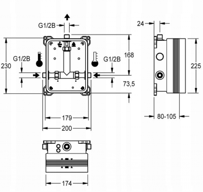 FRANKE KWC Puszka systemowa R3 KWC do baterii podtynkowych F3BX2001