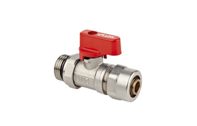 VALVEX zawór 1/2 x 16 mm do rur pex , rozdzielacza - czerwony