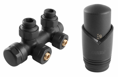 FERRO Zestaw termostatyczny DUOPLEX kątow ANTRACYT