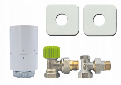 BASE VT zestaw termostatyczny kątowy 1/2 z głowicą