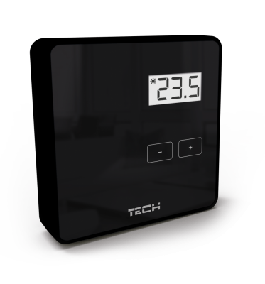 TECH R-10b CZARNY Przewodowy REGULATOR POKOJOWY DWUSTANOWY DEDYKOWANY