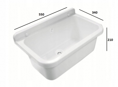 Komora gospodarcza zlewozmywak 55x34 BIAŁA