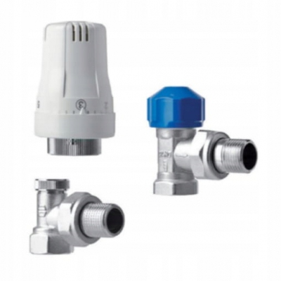 BASE zestaw termostatyczny grzejnikowy kątowy 1/2 z głowicą