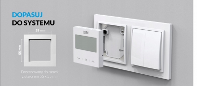 TECH F-12B dedykowany regulator pokojowy CZARNY