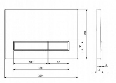 BLUE RAFA M08 przycisk spłukujący biały