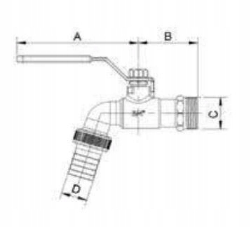 ARCO SENA zawór kulowy wodny czerpalny 1/2 cala DN15 z dźwignią 155103