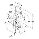KLUDI PURE&EASY jednouchwytowa bateria umywalkowa DN 15