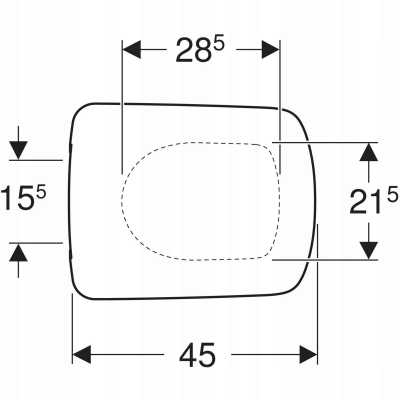 Geberit Selnova Square deska sedesowa wolnoopadająca 502.896.00.1 , M30116