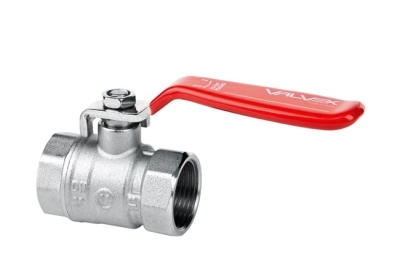 VALVEX ONYX Kurek kulowy 1 cal  pełnoprzelotowy niklowany z dławikiem z dźwignią stalową, wersja nakrętno-nakrętna