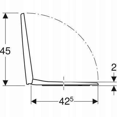Geberit Selnova Square deska sedesowa wolnoopadająca 502.896.00.1 , M30116