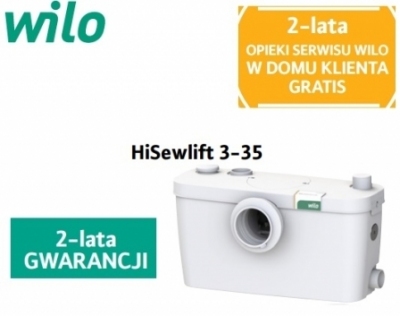 WILO pompa z rozdrabniaczem HiSewlift 3-35 - do WC + umywalka , prysznic, bidet, wanna