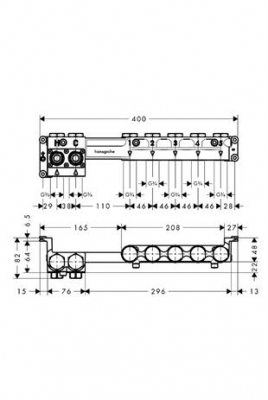 HANSGROHE RainBrain zestaw podstawowy