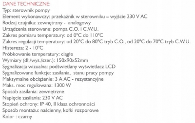 EUROSTER RED R11Z sterownik pomp C.O. i CWU