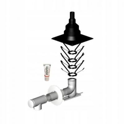 ALMEVA LIK/STARR zestaw kominowy w szacht z trójnikiem rewizyjnym 60/80/100