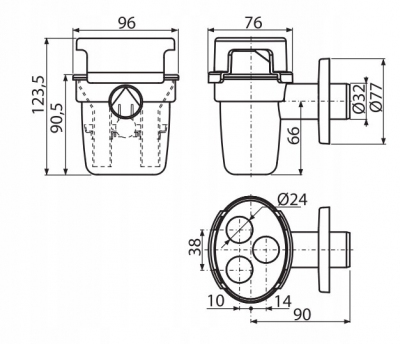 AlcaPlast syfon odprowadzenia kondensatu AKS5