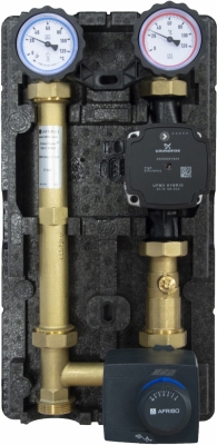 AFRISO Grupa pompowa PrimoTherm 180-2 Vario DN25, pompa UPM3 Hybrid, zawór mieszający ARV KvsVario, siłownik ARM 343 ProClick - zastępuje 77641