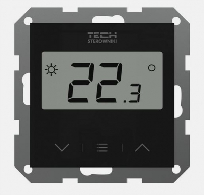 TECH F-12B dedykowany regulator pokojowy CZARNY