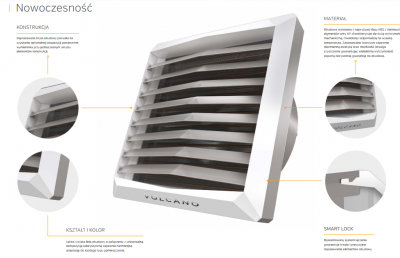 VOLCANO EUROHEAT VR MINI nagrzewnica wodna 3-20 KW z konsolą nowy model z silnikiem EC