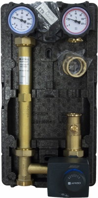AFRISO Grupa pompowa PrimoTherm 180-2 Vario DN25, bez pompy, zawór mieszający ARV KvsVario, siłownik ARM 343 ProClick - zastępuje 77615