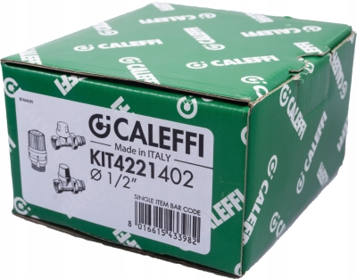 Caleffi prosty zestaw zaworów termostatyczny z głowicą KIT4221402