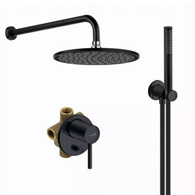 Kludi BOZZ zestaw podtynkowy prysznicowy 7w1 CZARNY MAT