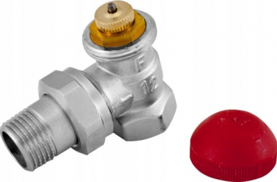 HERZ zawór termostatyczny kątowy z nastawą 1/2