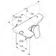 KLUDI AMBIENTA bateria wannowa ścienna