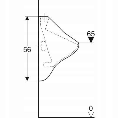 Geberit Pisuar Geberit Felix, dopływ u góry, odpływ do tyłu lub w dół