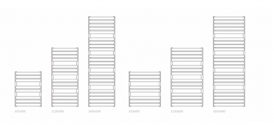 Terma  WARP T 1110x600  BIAŁY MAT grzejnik łazienkowy , podłączenie Z8
