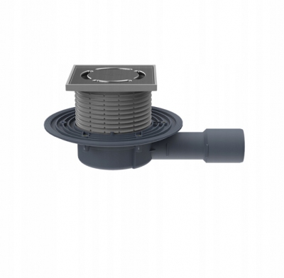 HL90Prblue Wpust podłogowy NISKI DN40/50 poziomy