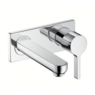 HANSGROHE Metris S Jednouchwytowa bateria umywalkowa DN15, montaż ścienny, z wylewką dł. 165 mm