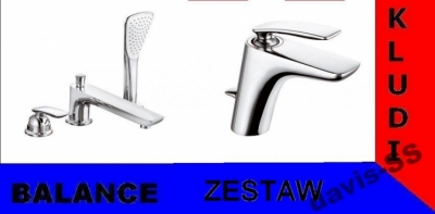 KLUDI BALANCE bateria wannowa 3-otworowa +umywalkowa