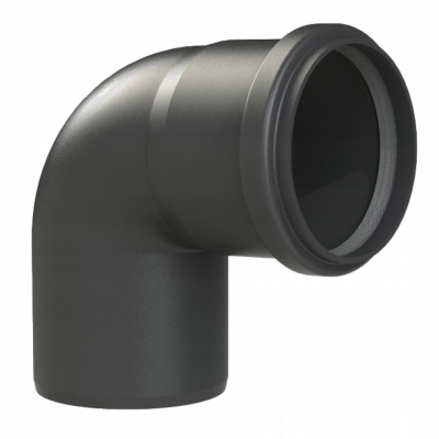 ALMEVA-STARR kolano spalinowe 60 87° CZARNE