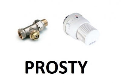 COMAP ZESTAW TERMOSTATYCZNY PROSTY głowica + zawór