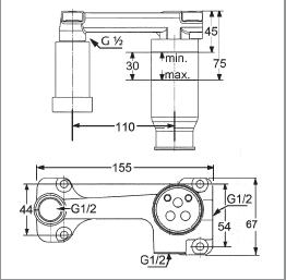 Kludi element podtynkowy do ściennej baterii umywalkowej
