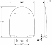 KOŁO DESKA SEDESOWA NOVA PRO TWARDA