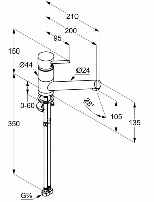 KLUDI SCOPE bateria kuchenna CHROM 339330575