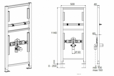 VALSIR WINNER-S stelaż do umywalki do lekkej zabudowy H-114